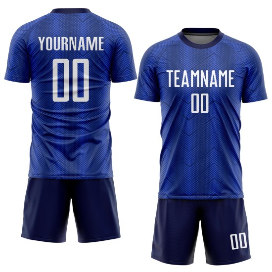 Sublimation Jersey Uniform White-Navy Royal Soccer Custom Sublimation Jersey Uniform White-Navy Royal Soccer Custom
