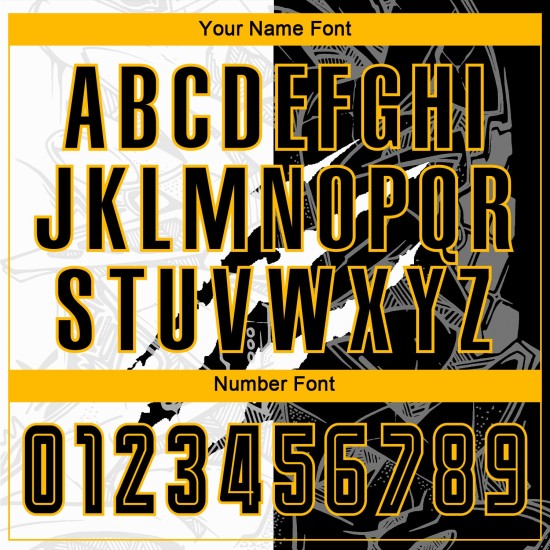 Sublimation Graffiti Custom Black-Gold Pattern Scratch Uniform Soccer Jersey Sublimation Graffiti Custom Black-Gold Pattern Scratch Uniform Soccer Jersey