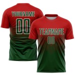 Green-White Red Soccer Custom Uniform Sublimation Jersey Green-White Red Soccer Custom Uniform Sublimation Jersey
