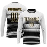 Uniform Black-Old Jersey Soccer Sublimation White Custom Gold Uniform Black-Old Jersey Soccer Sublimation White Custom Gold