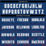 Custom Soccer Sublimation Uniform Royal Jersey White-Red Away Custom Soccer Sublimation Uniform Royal Jersey White-Red Away