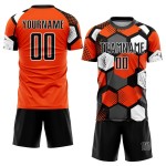 Soccer Orange Custom Uniform Black-White Sublimation Jersey Soccer Orange Custom Uniform Black-White Sublimation Jersey