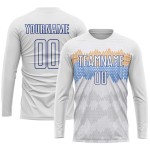 Sublimation Custom Royal White Soccer Uniform Jersey Sublimation Custom Royal White Soccer Uniform Jersey