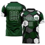 Black-White Jersey Uniform Custom Sublimation Soccer Green Black-White Jersey Uniform Custom Sublimation Soccer Green