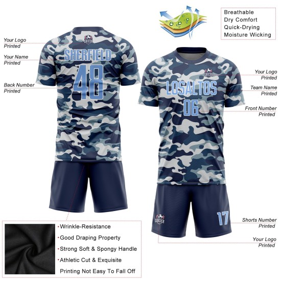 Sublimation Camo Blue-Royal Uniform Jersey Salute Service Soccer To Custom Light Sublimation Camo Blue-Royal Uniform Jersey Salute Service Soccer To Custom Light